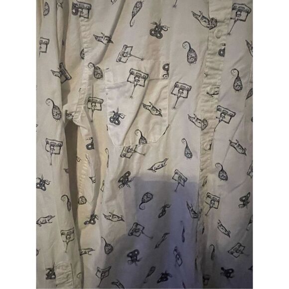 Fantastic Beasts by Hot Topic Mens White Casual Button Front Shirt Size Large - Picture 16 of 16